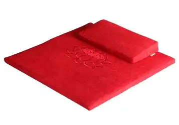 MGEMJMJ Stort Set Med Meditationskuddar Tjock Yogamatta Golvkuddar Sittplatser För Vuxna Uppgraderade Meditationstillbehör(Size:80x80cm(31x31inch),Color:Röd)