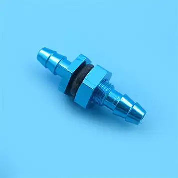 VLIZO 2PCS M5 Water Nozzle Aluminum Alloy Water Cooled Pipe Connector 5mm Water Mouth L23.5mm Metal Nipples for RC Boat Cooling System Boats Accessories (Color : Blue) (Color : Blau)