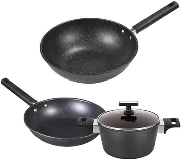 CJPXWCLC Non-stick stekpanna uppsättning hushåll wok pan stekpanna stock potten mjölk kruka magnetisk spis gas universal