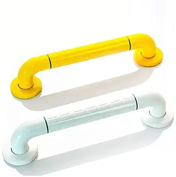 BZBZB Grab Bars Grab Bar RVS Stell, Badkamer Grab, Home Safety Grab Bars Douche Gecoat Ouderen Gehandicapte Kinderen Gravida Badkamer Accessoires,Geel,48Cm