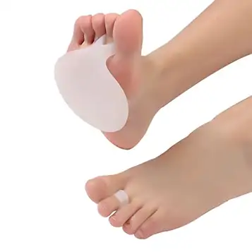 CAZARU Framfotsdynor, skor med höga klackar Stötsäker dekompressionssilikon Halvstorlek Fotvårdsverktyg Hälsosam pad, halkfri, Absorption, tryckelastiska gel-inläggssulor Ortotic Arch Support