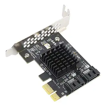 VBESTLIFE PCI-E Till 2-portars SATA 3.0-expansionskort PCI Express SATA-adapterstöd AHCI1.0 IDE-läge Stöder Gen 1i, Gen 1x, Gen 2i, Gen 2m, Gen 2x och Gen 3i