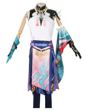 FHILECV Cosplay kostym anime Genshin Impact Klee Venti Hutao alla roller cosplay uniform set halloween festkläder (stor, Xiao)