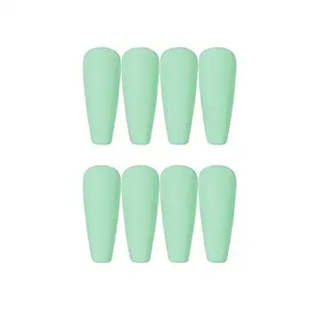 Chtom Ultra-Long Ballet Light-Top Nail Patch Vattentät Avtagbar Fake Nail Tablet 24 stycken (Color : Green)