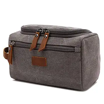 BONOOL Canvas Toalettväska för män Tvätt Rakning Dopp Kit Kvinnor Resesminkning Kosmetiska påsar Väskor Fodral Organizer