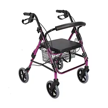 AVFORA rollator Rollator Walker 4-hjuls Rollator Walker，med PU-sits Aluminium Rollator Walker för seniorer Höjdjusterbar