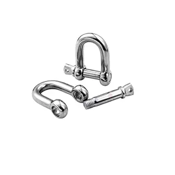 zqagBaod små schacklar, Rostfri bygel, liten bygel, M4-M14 100% A2 rostfritt stål 304 D-Type Dee Shackle, Antirust D Shackle, SUS 304 M4-M14 U-Type Bow Shackle(Dee Shackle,M6 10Pcs)