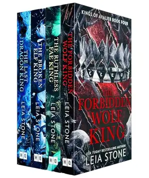 Kings of Avalier 4 Books Collection Set By Leia Stone(The Last Dragon King, The Broken Elf King, The Ruthless Fae King & The Forbidden Wolf King)